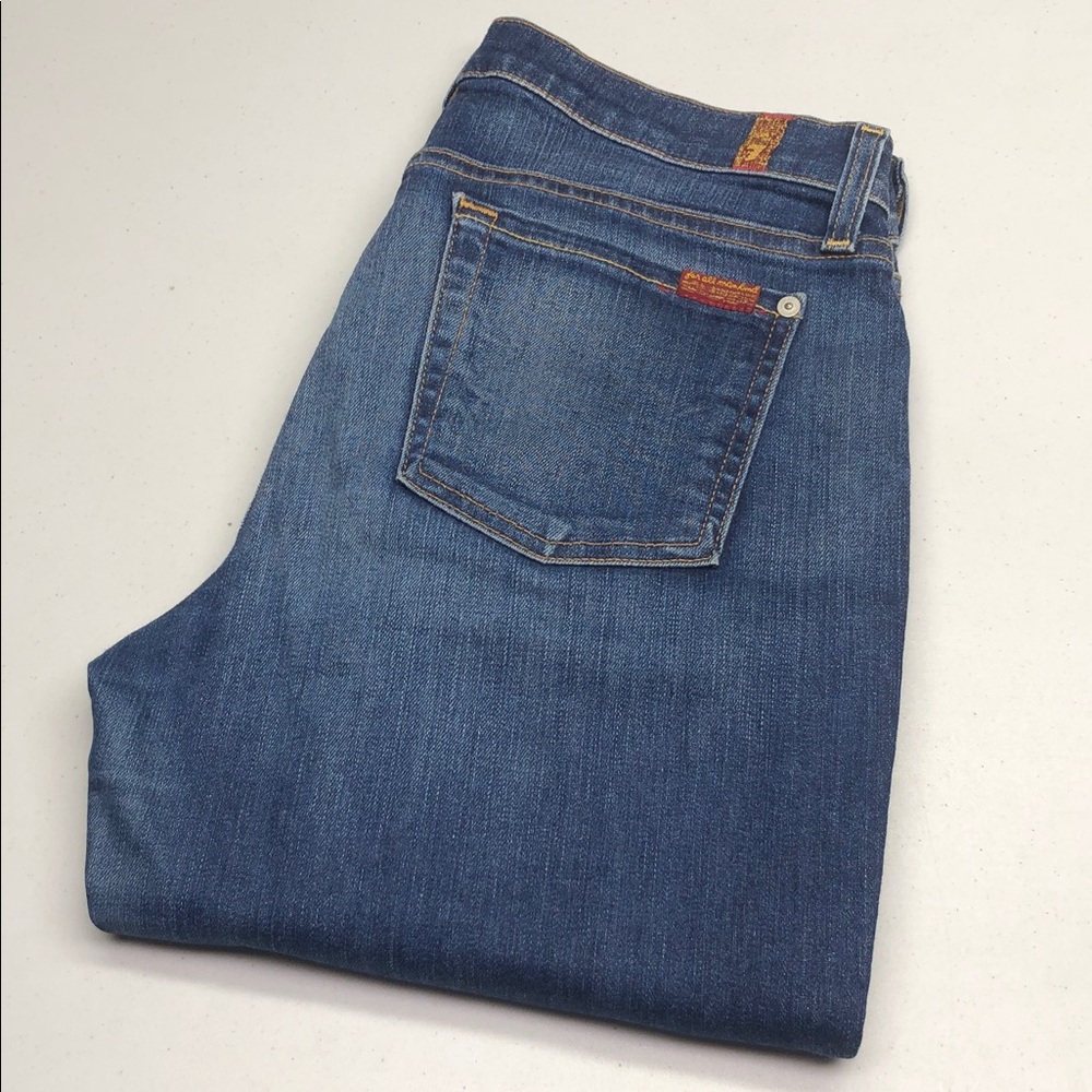 7 for ALL MANKIND THE ANKLE SKINNY JEANS 29x27 MADE IN USA 🇺🇸
